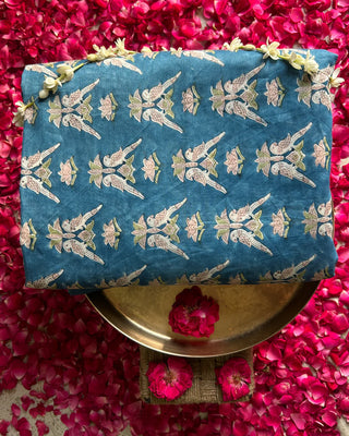 Mithu Teal - Cotton Fabric