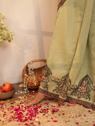 Mandir Moss Saree
