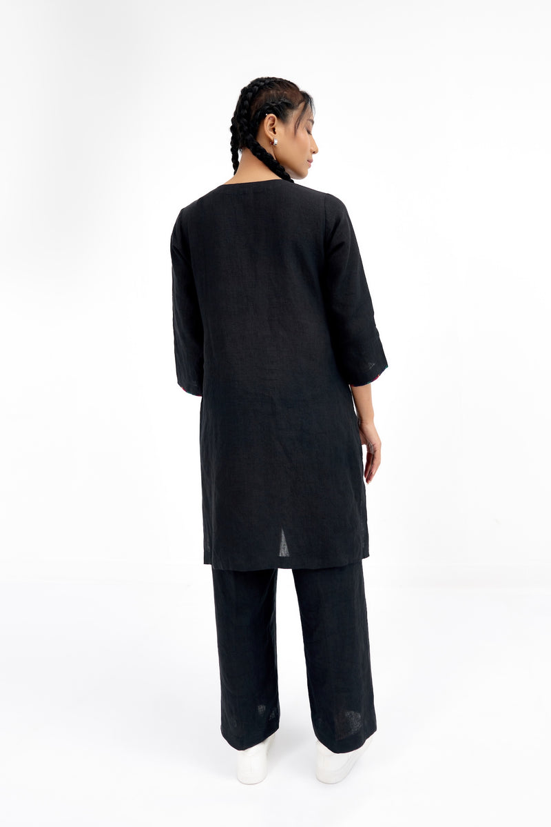 Black Prism Heart Kurta Set