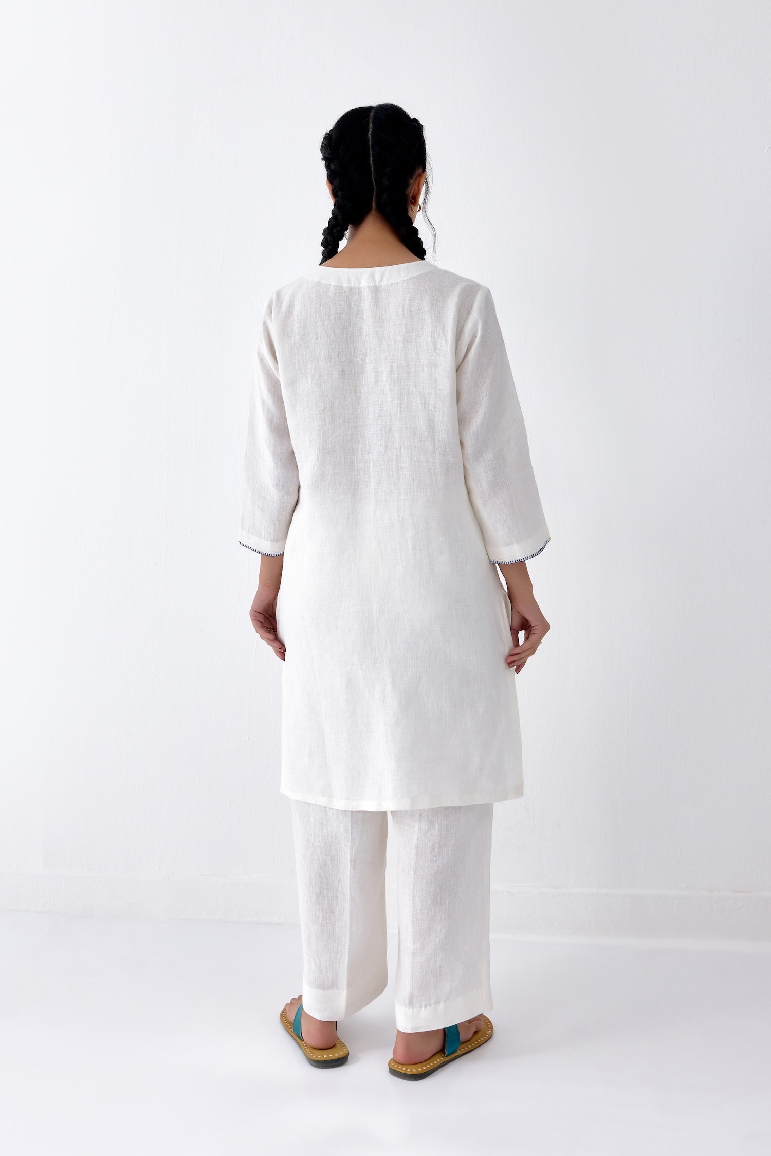 White and Bright Kurta Set