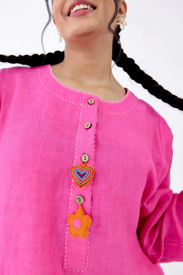 Flower Me Pink Kurta Set