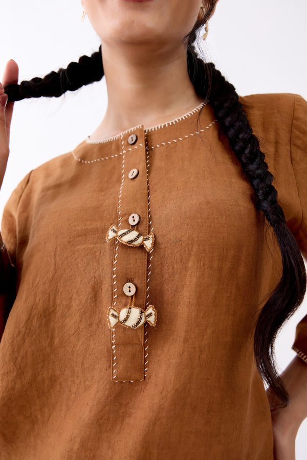 Caramel Toffee Kurta Set