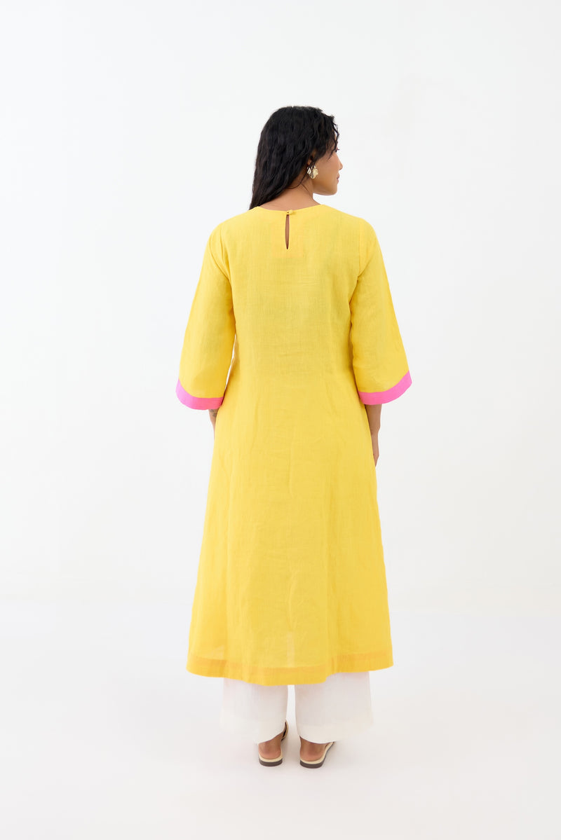 Yellow Daisy Kurta Set
