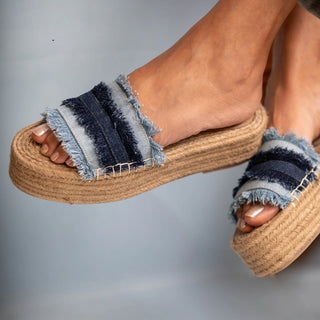 Saira Denim Sandals Platforms Sandal