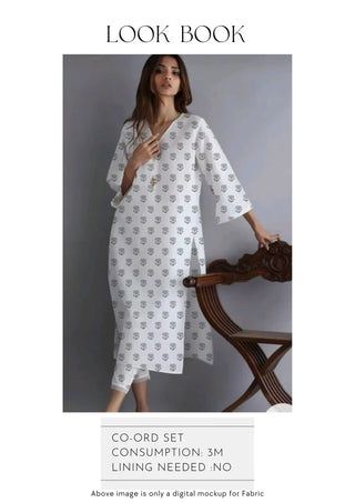 Kamali Slate - Cotton Fabric