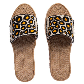 Cheetah Beaded Sandals Platforms