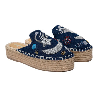 Starry Night Dark Denim Platforms