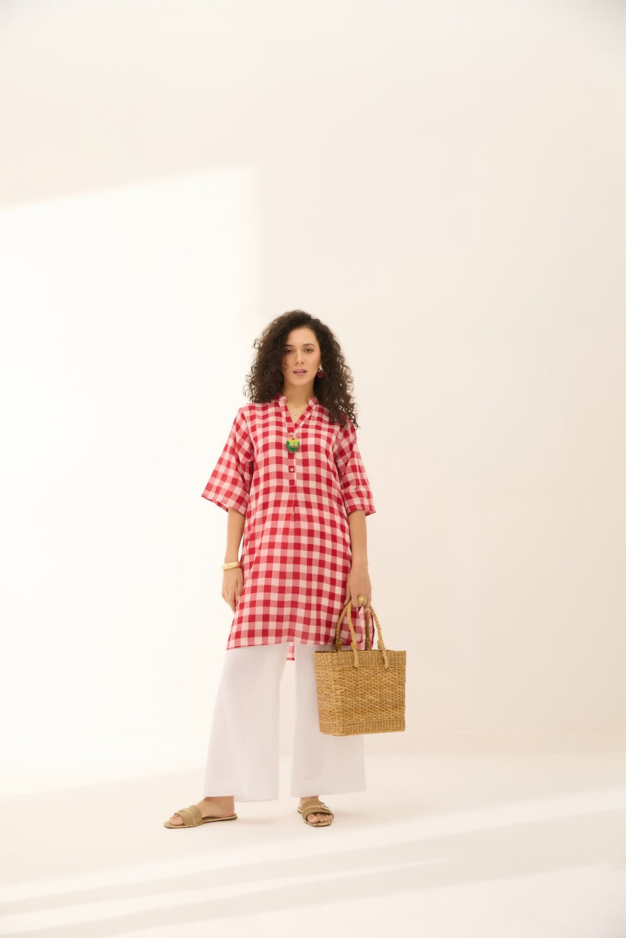 Love birds Handloom Cotton Kurta