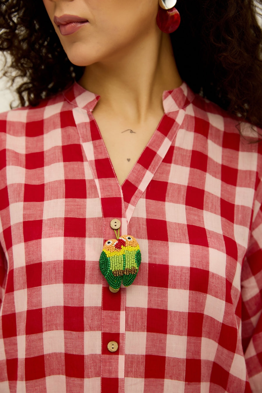 Love birds Handloom Cotton Kurta