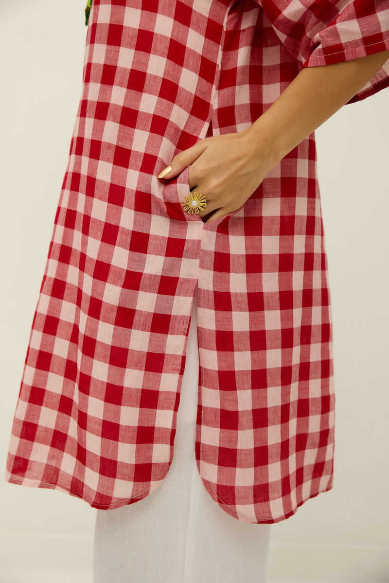 Love birds Handloom Cotton Kurta
