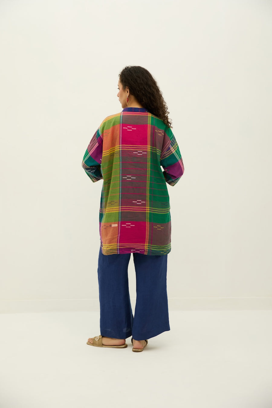 Kaleida Pop Jamdani Kurta/Shirt Dress