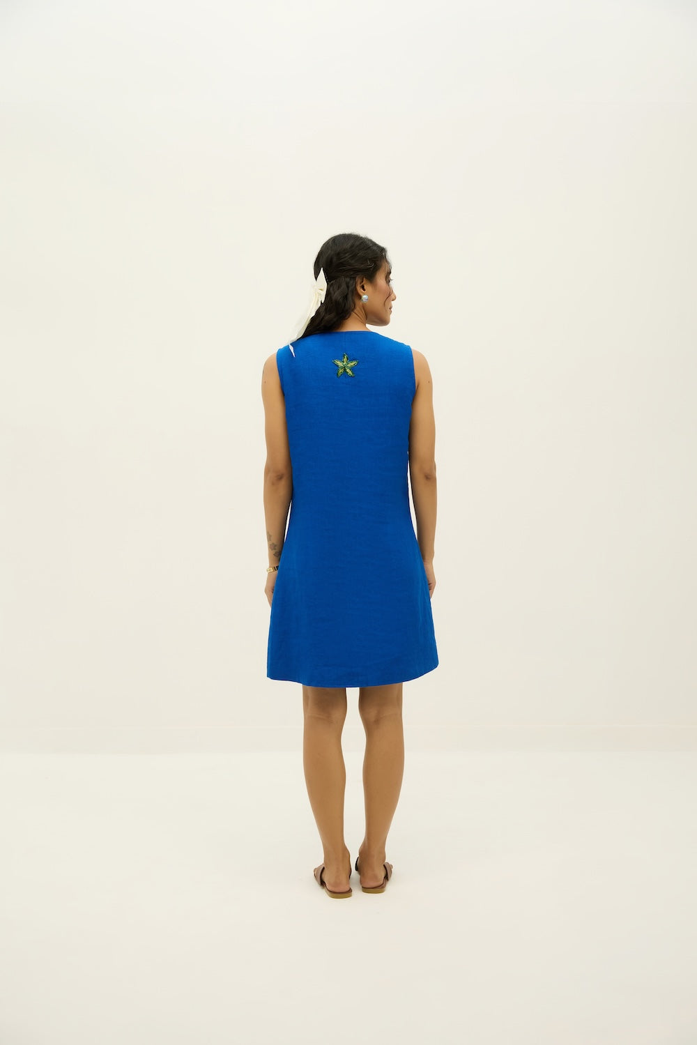 Deep Blue Sea Linen Dress