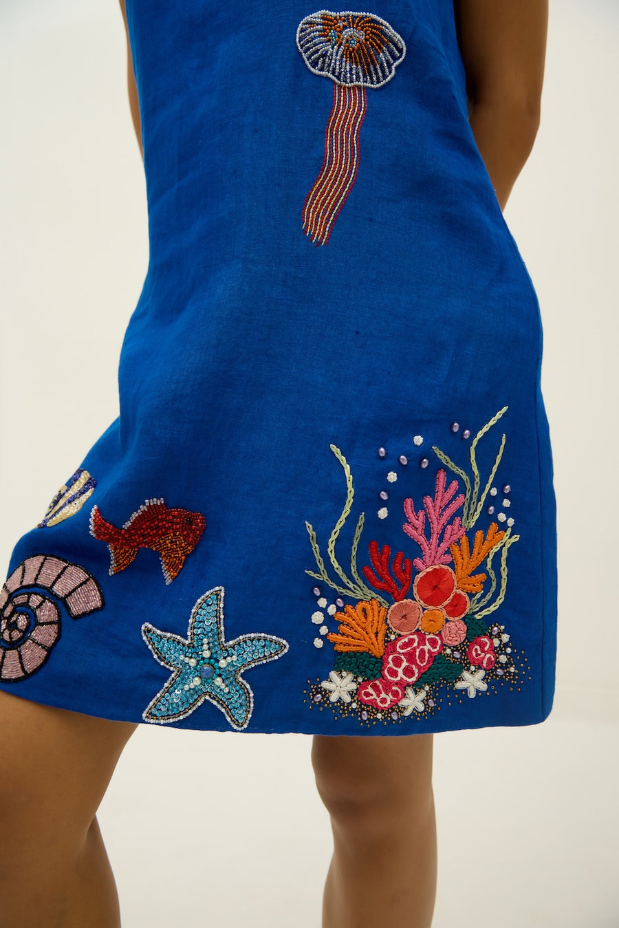 Deep Blue Sea Linen Dress