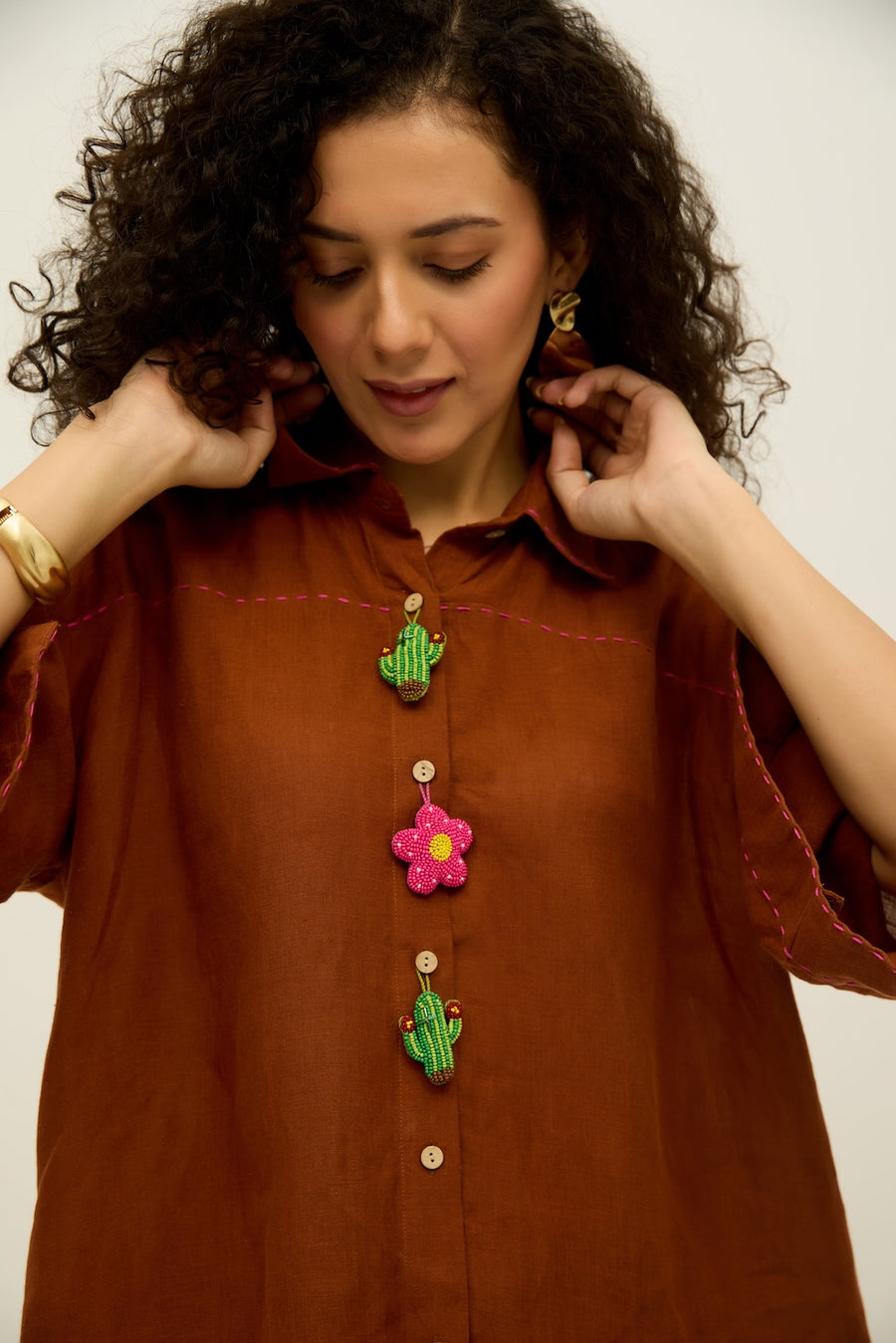 Desert Brown Linen Shirt
