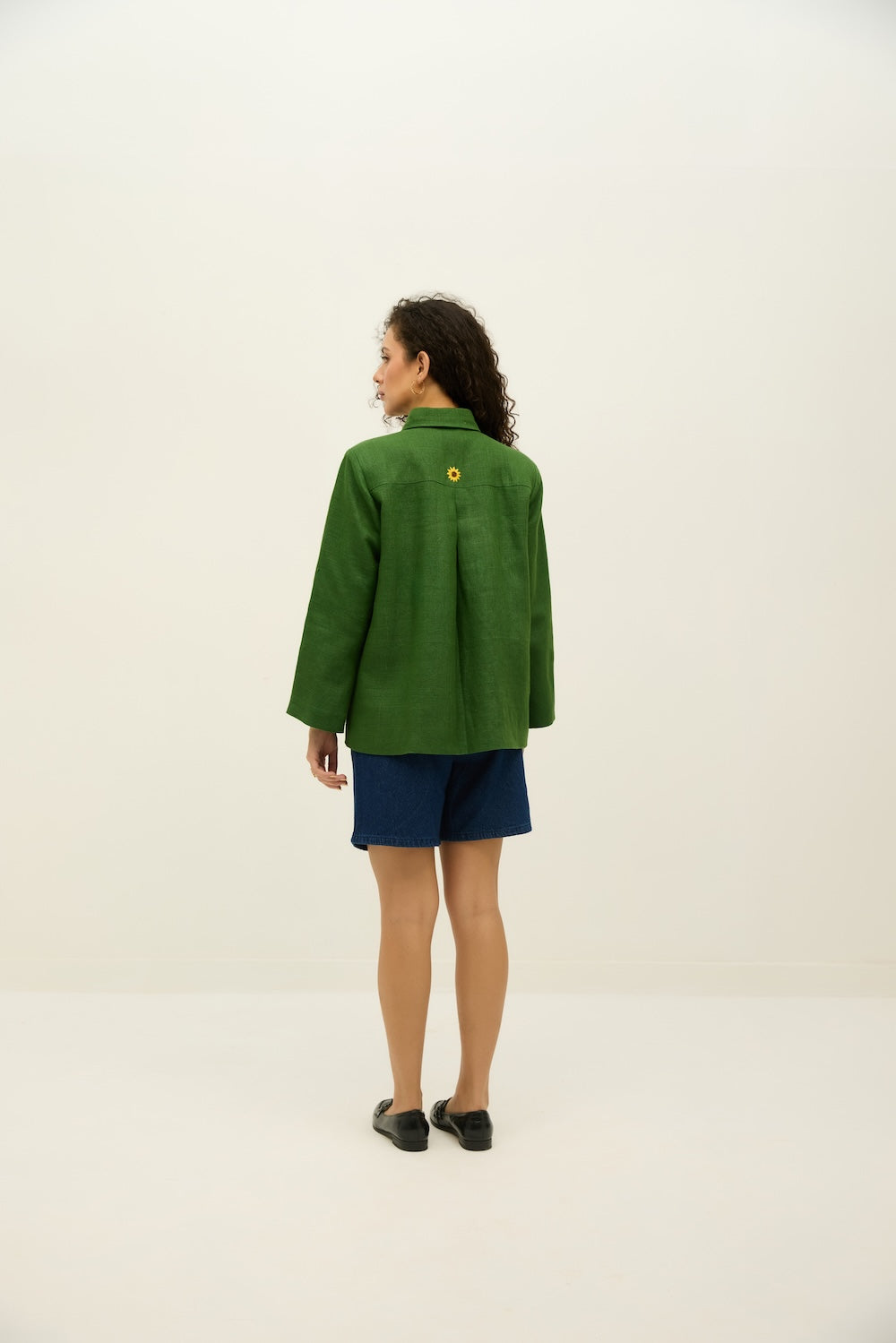 The Sunflower Theory Green Linen Jacket