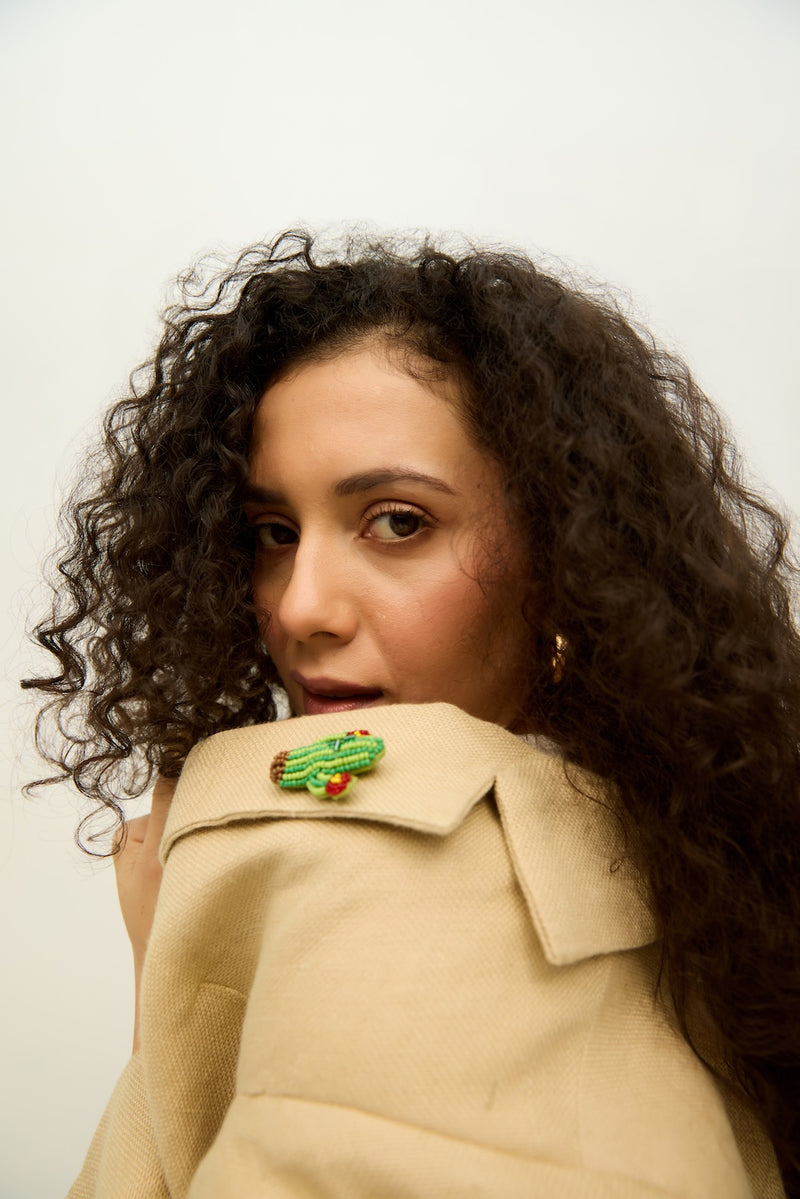 Desert Rose Beige Linen Blazer
