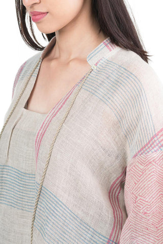 Consent Rail Road Plaid Dress