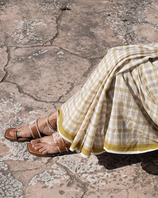 Gingham Saree