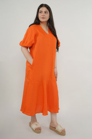 Tangerine Flow Dress