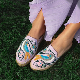 Songwing Espadrilles Lavender Platforms