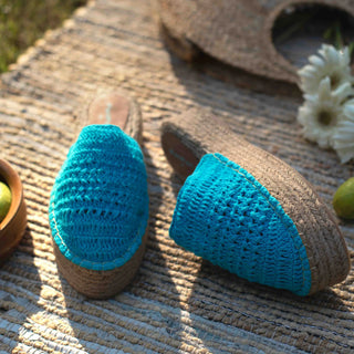 Croshia Blue Espadrilles Platform