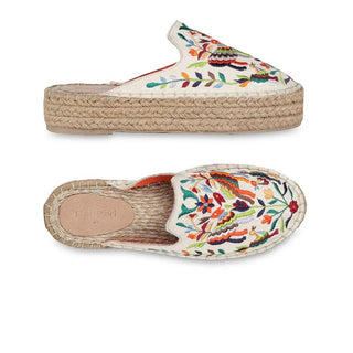 Exciting Diego Off-white Haut Platform Espadrilles