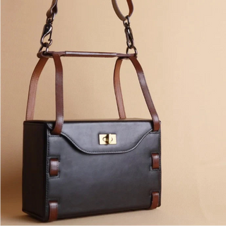 Evening Box Shoulder Bag and Handbag in Black: Luna