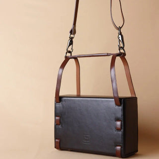 Evening Box Shoulder Bag and Handbag in Black: Luna