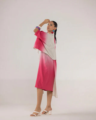 FADE LAYERED DRESS AND JACKET