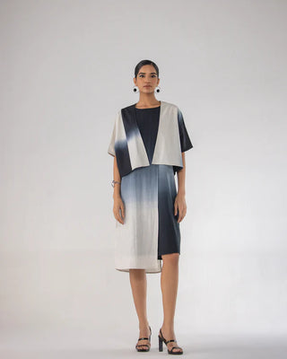 FADE LAYERED DRESS AND JACKET