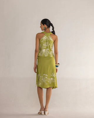 FLORAL WALTZ FOLD SKIRT CO-ORD