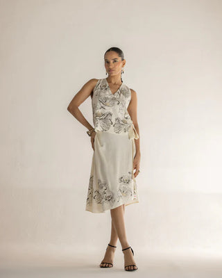 FLORAL WALTZ FOLD SKIRT CO-ORD