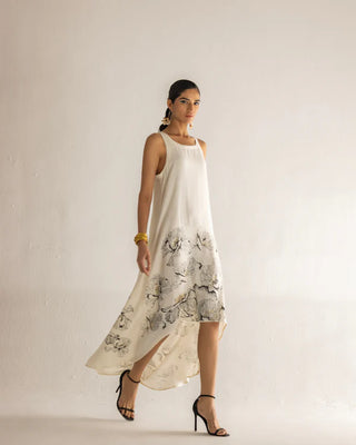 FLORAL WALTZ RACERBACK DRESS