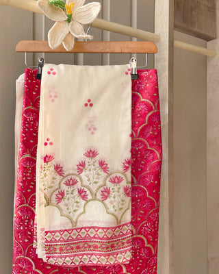 Jharokha Crimson - Cotton Fabric
