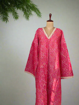 Rozana- Jharokha Crimson- Semi Stitched Set