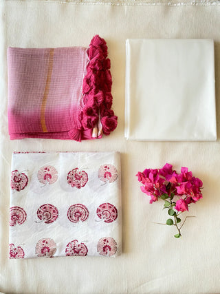 Samod Crimson -Cotton Fabric