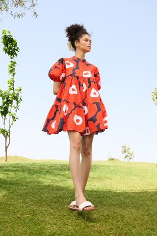 Red & Black Mekko - Layla Dress