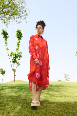 Red floral Mekko - Jasmine Tunic