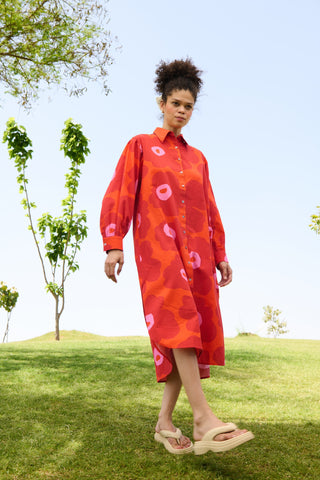 Red floral Mekko - Jasmine Tunic