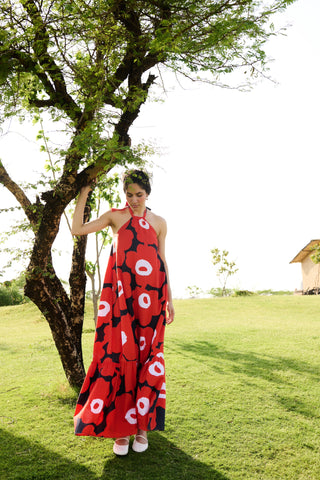 Red and Black Mekko - Birds of Paradise