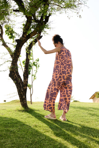 Deconstructed Jumpsuit print - Hot Poker