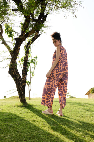 Deconstructed Jumpsuit print - Hot Poker