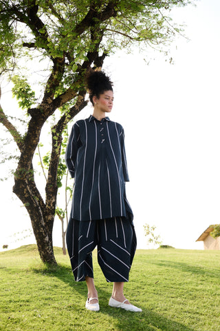 Black & White Stripe - Nargis Coord Set