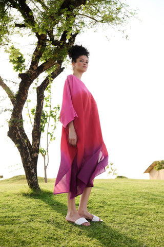 Pink Red Purple Ombre - Angela Kaftan