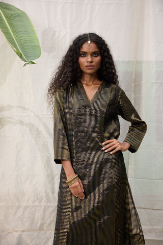 Kalakriti Tunic - Black & Gold
