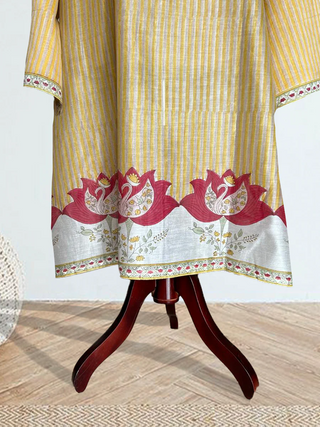 Saraswati Crimson - Semi Stitched Set