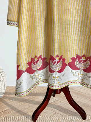 Saraswati Crimson - Semi Stitched Set