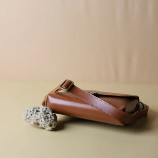 Minimalist Luxury Crossbody Sling Bag for Women in Tan: Sophie