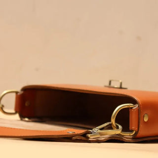 Minimalist Luxury Crossbody Sling Bag for Women in Tan: Sophie