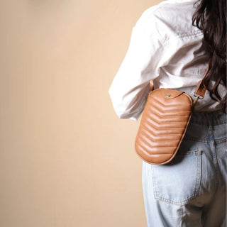 Quilted Shoulder Crossbody Sling Pouch